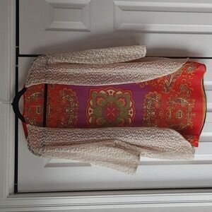 PaoLino Mixed Media Kimono Cardigan XL